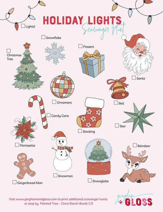 FREE printable Christmas Scavenger Hunt