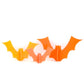 Acrylic Bats - Set of 3 - Orange
