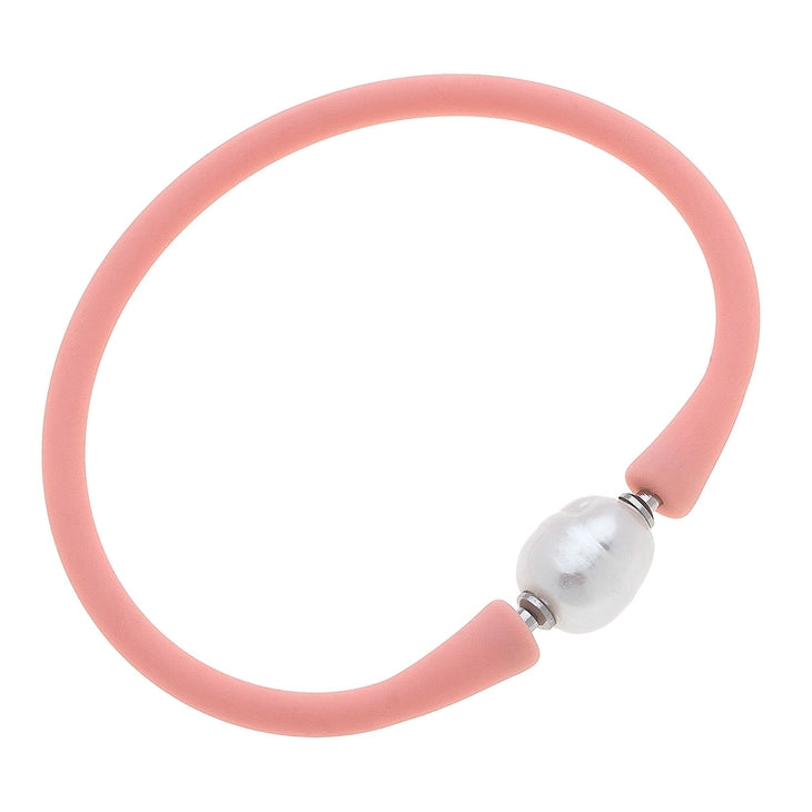 Bali Freshwater Pearl Silicone Bracelet