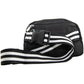 Black Solid Belt Bag with Striped Strap