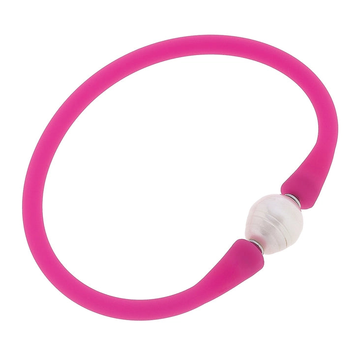 Bali Freshwater Pearl Silicone Bracelet