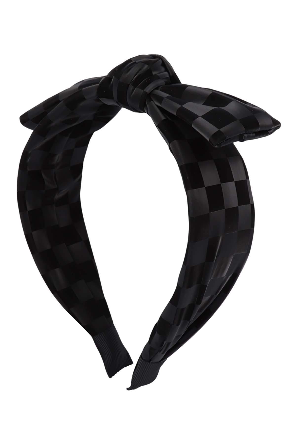 Black Bow Knot Checkered Headband