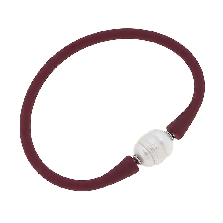 Bali Freshwater Pearl Silicone Bracelet