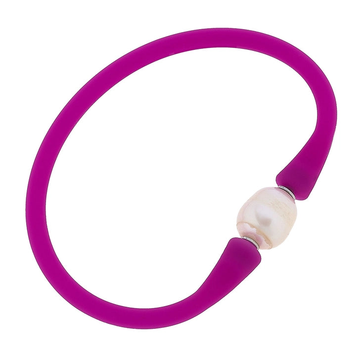 Bali Freshwater Pearl Silicone Bracelet