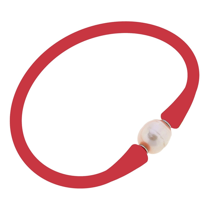 Bali Freshwater Pearl Silicone Bracelet