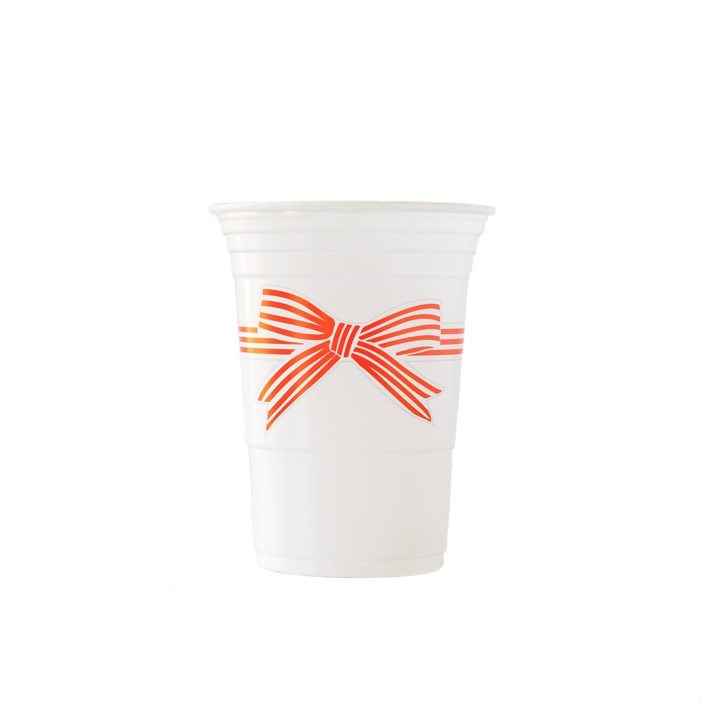 Red Bow-to-go Plastic Cup Stack - 18oz | 24ct