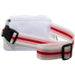 White Belt Bag with Striped Strap