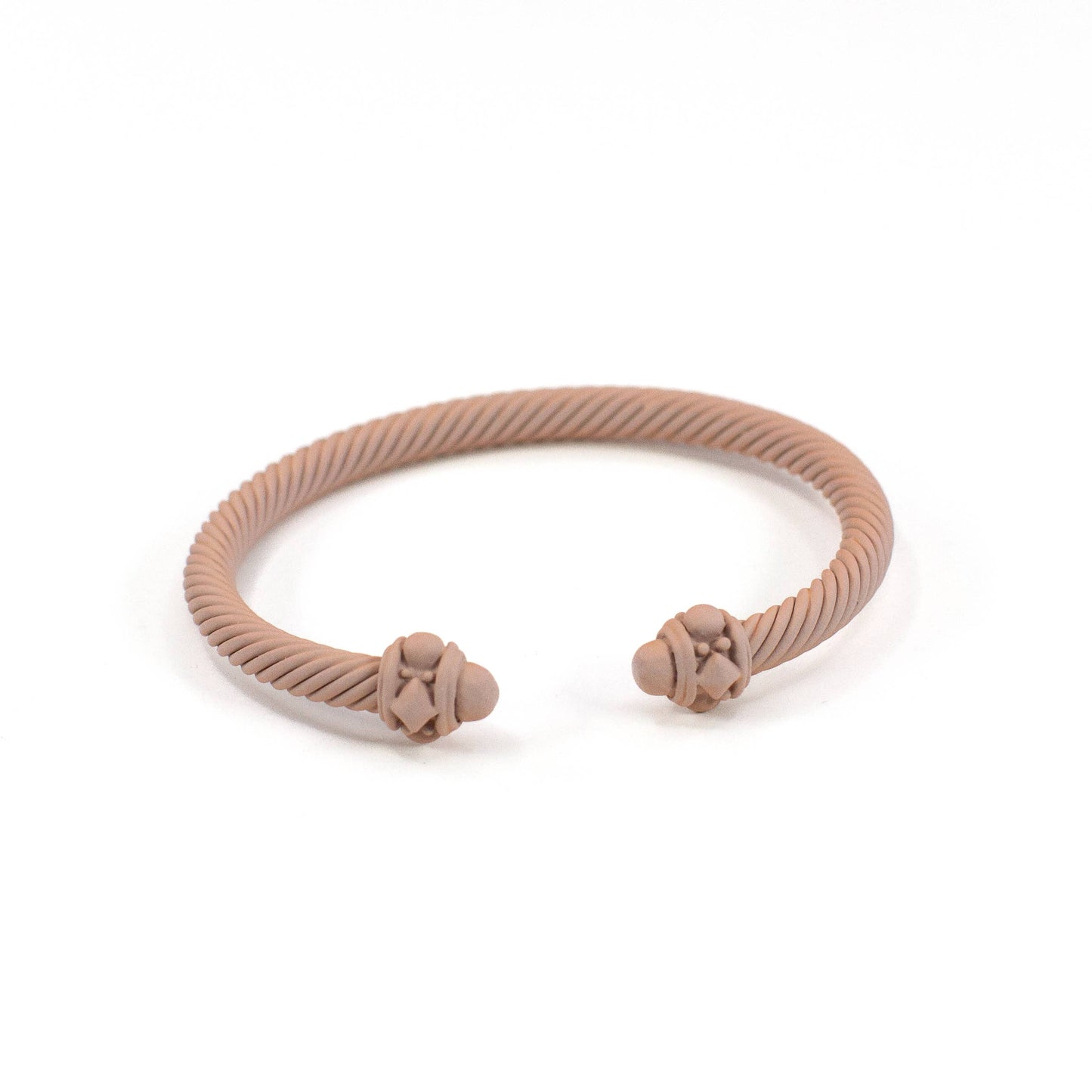 Khaki Matte Cable Cuff Bracelet