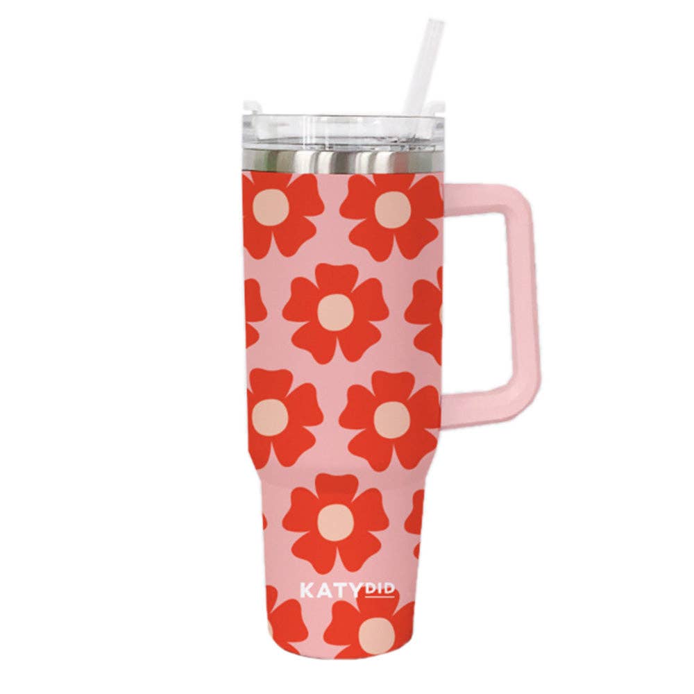 Katydid - Flower Power 40 Oz Tumbler Cup