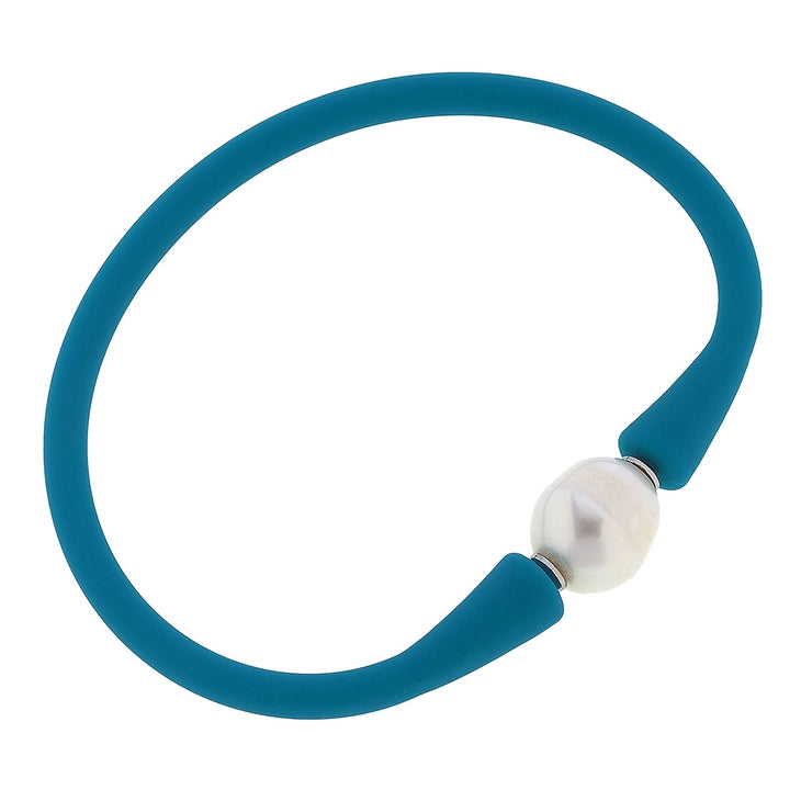 Bali Freshwater Pearl Silicone Bracelet