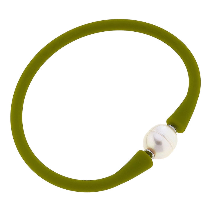 Bali Freshwater Pearl Silicone Bracelet