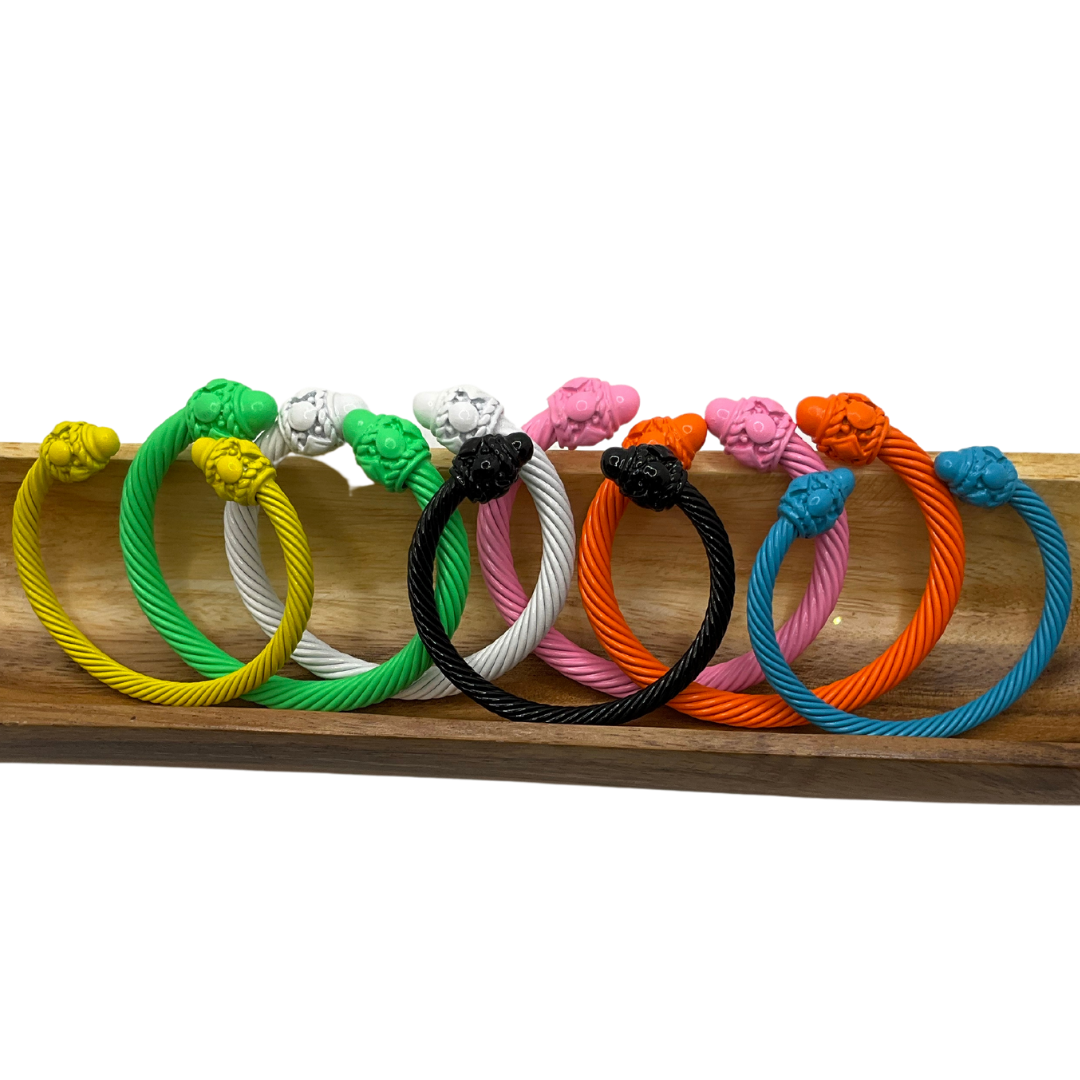 Candy Twist Metal Cuff Bracelets - 7 colors