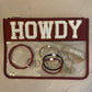 Howdy Chenille Letter Clear Pouch