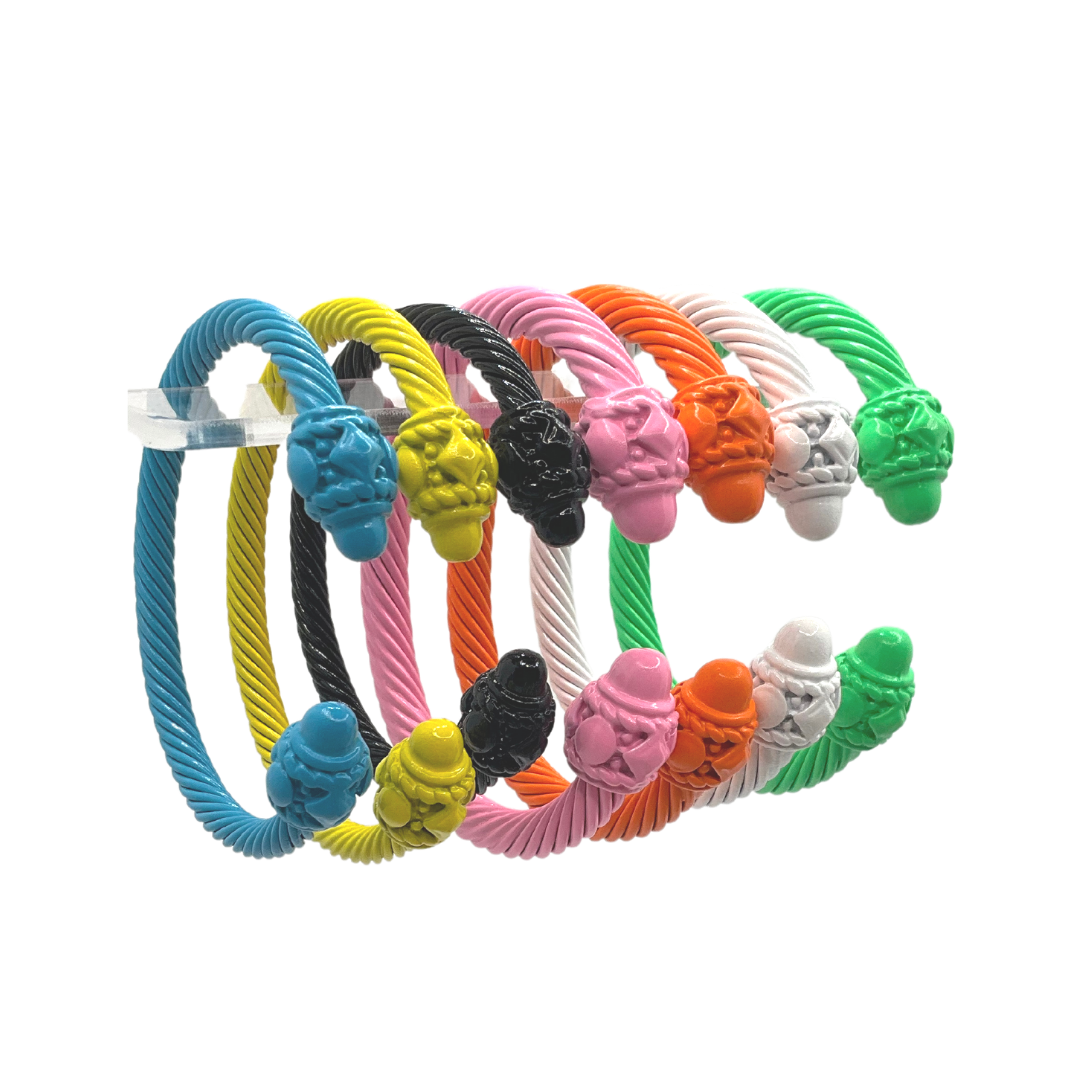 Candy Twist Metal Cuff Bracelets - 7 colors