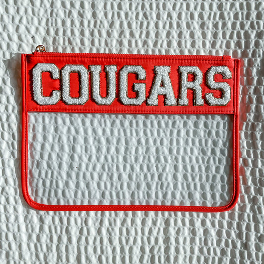 Go ‘Coogs Chenille Letter Clear Pouch